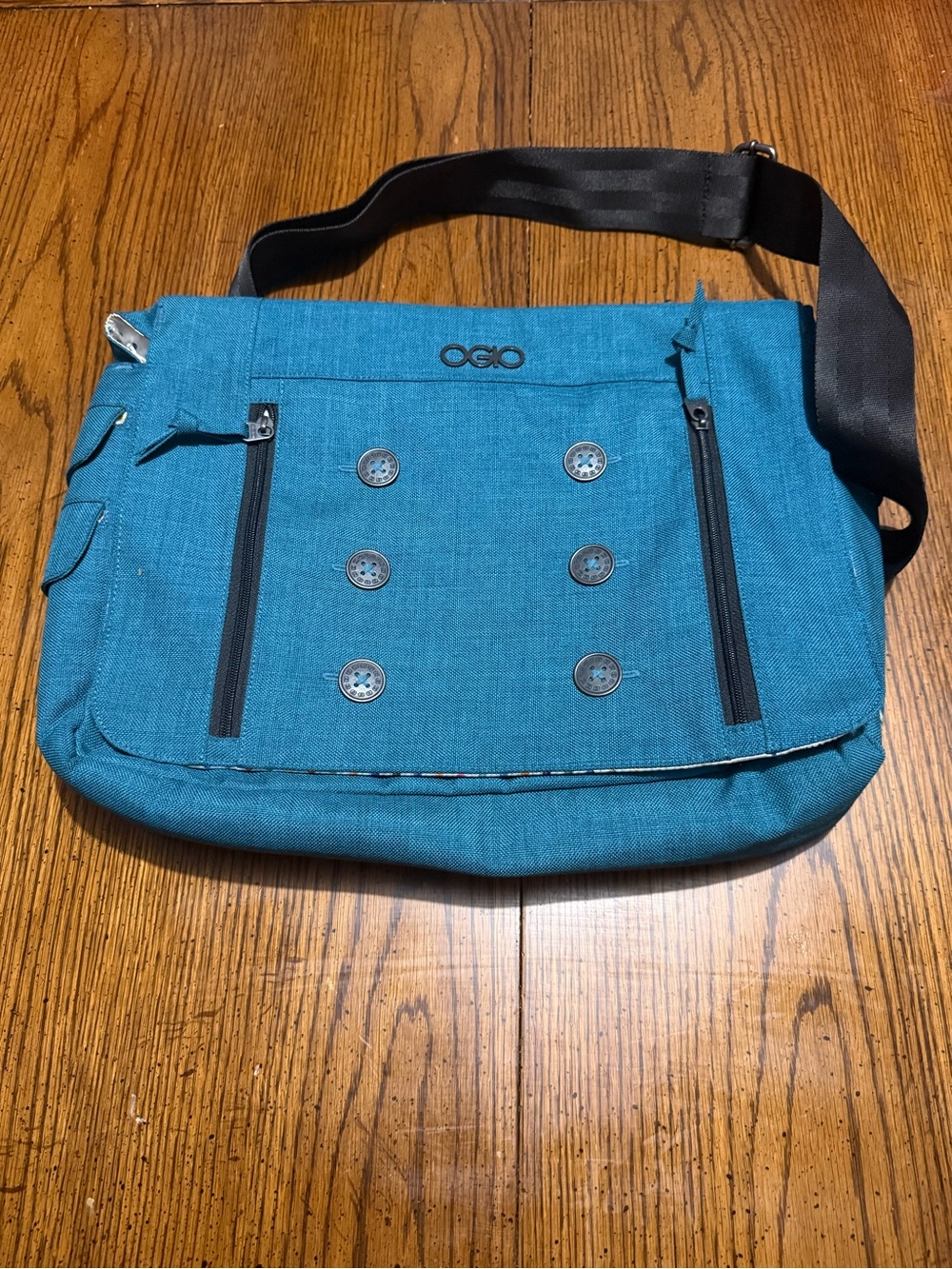 OGIO Teal Messenger Bag with Black Strap - Picture 1 of 11